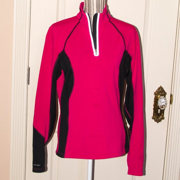 Obermeyer Pink 1/4 Zip Pullover M - Picture 2 of 8
